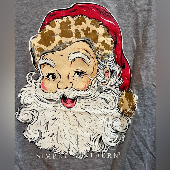 SIMPLY SOUTHERN SANTA HOLIDAY LONG SLEEVE CREW SWEATSHIRT Size Small - Picture 3 of 4
